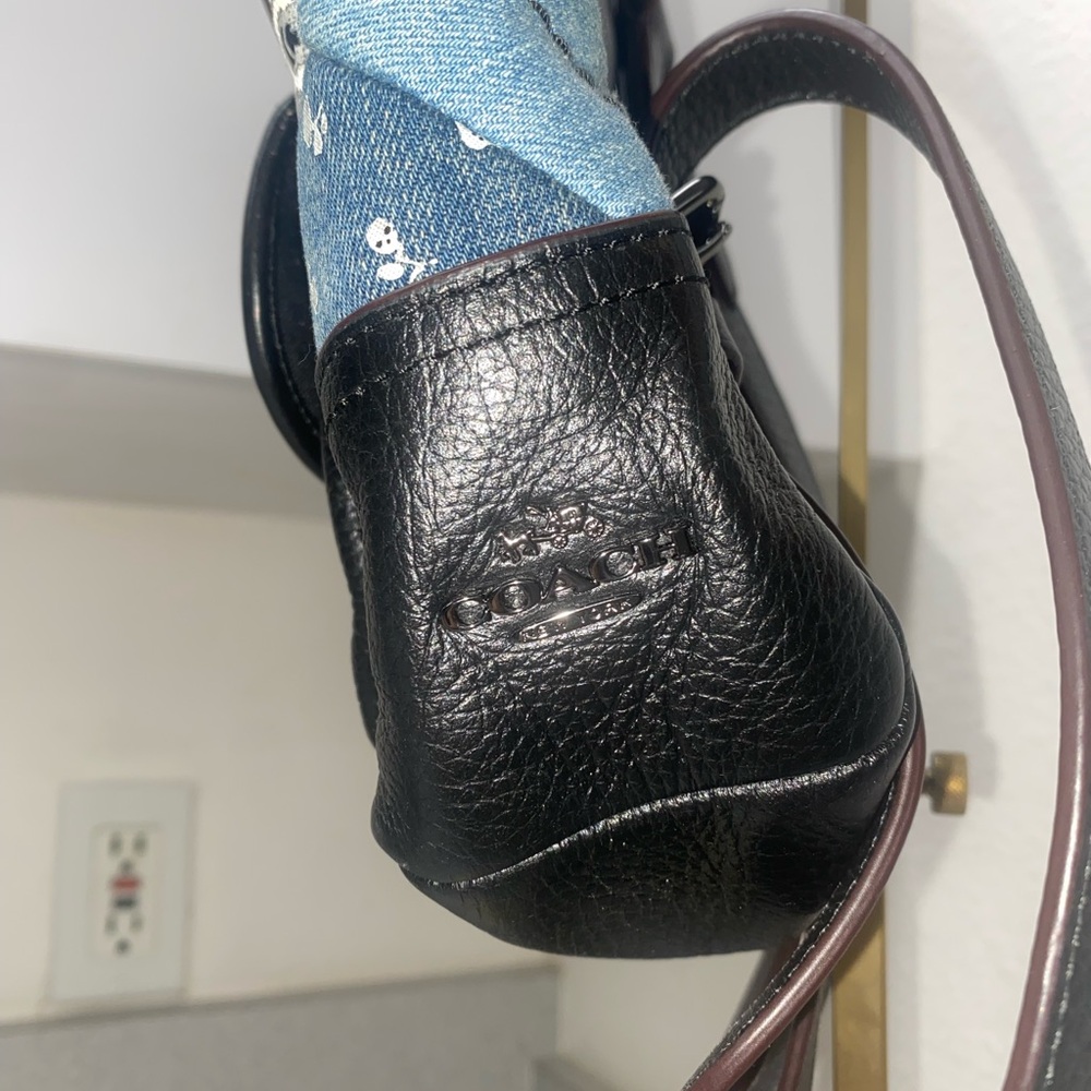 Coach Canyon Denim Patchwork Backpack Euc - image 2